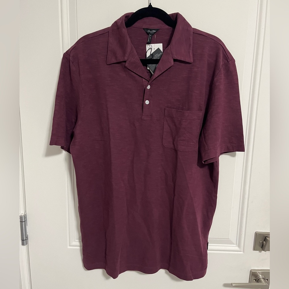 NWT - Good Man Brand Men’s Camp Collar Polo Shirt - Size L